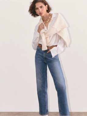 Everlane High-Rise Straight Leg Women's Jeans - Blue